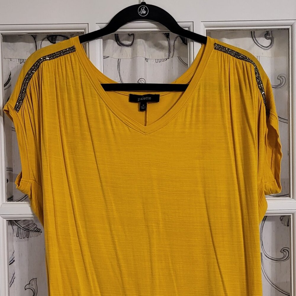 palette cap sleeve top- womens medium
